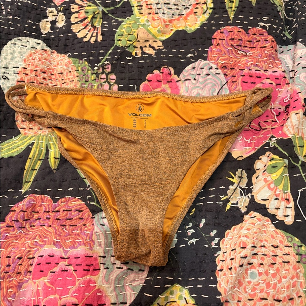 Volcom Mustard and Brown Bikini Bottom